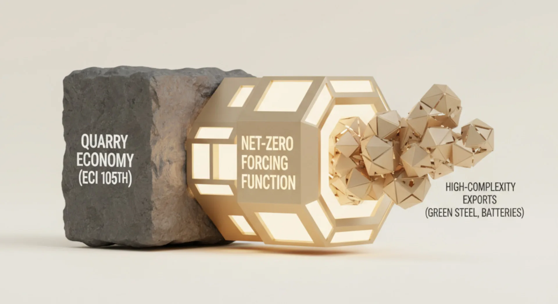 Net-Zero Transition is a Singular Opportunity to Reverse Plunge in Economic Complexity (ECI)