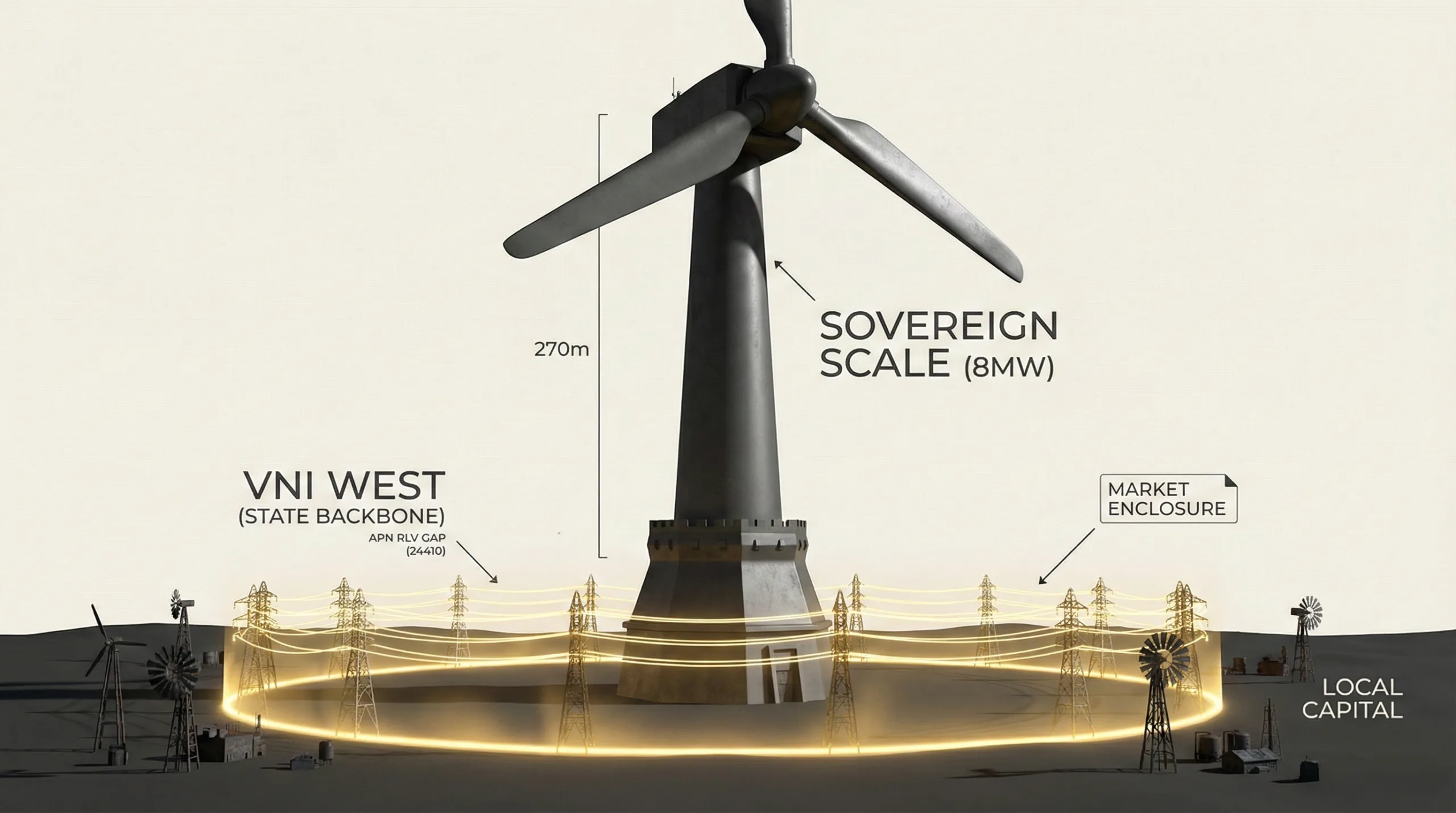 Sovereign Scale Asset Formation: The Role of 8MW Turbines and State-Backed Transmission in Concentrating NEM Investment
