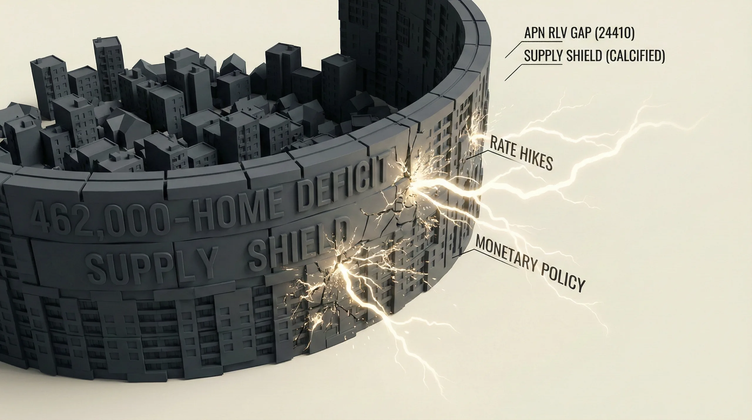 Validated: 462,000-Home Deficit Reinforces Structural Price Floor, Insulating Values from Rate Hikes
