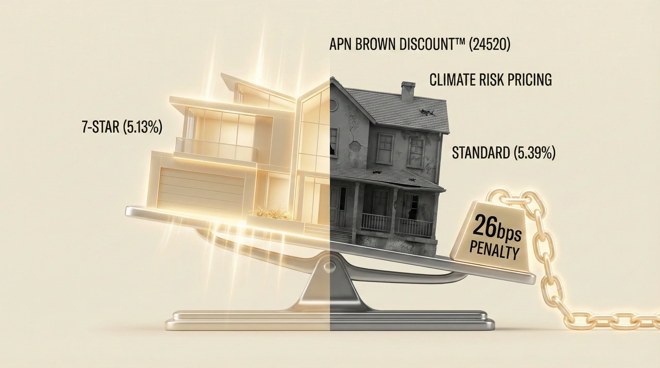 The ‘Brown Rate’ is Operational: A 26bps Pricing Differential is Applied to Low-Efficiency Homes