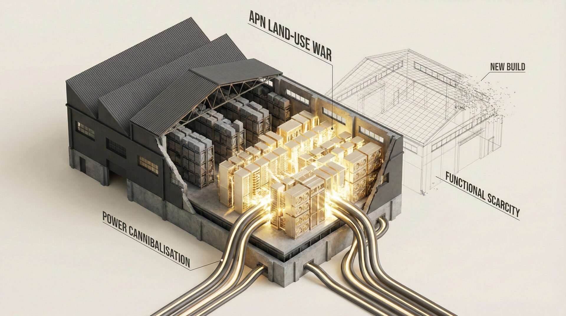 Validated: Brisbane’s Structural Land-Use Contest Creates Sustained Industrial Scarcity as Data Centres Displace Logistics Stock