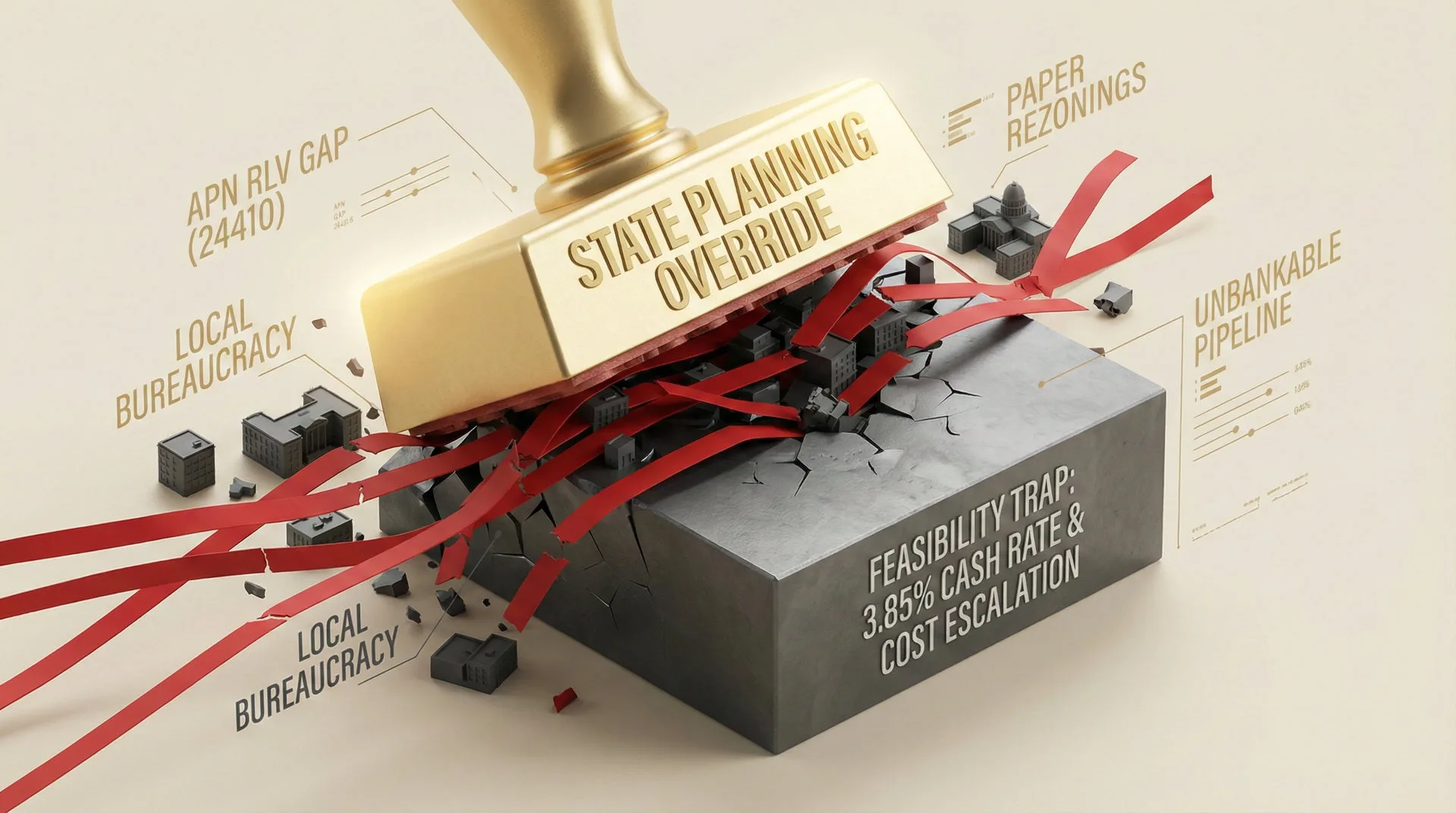 State Overrides Accelerate, But Feasibility Trap Constrains Housing Accord Target Attainment
