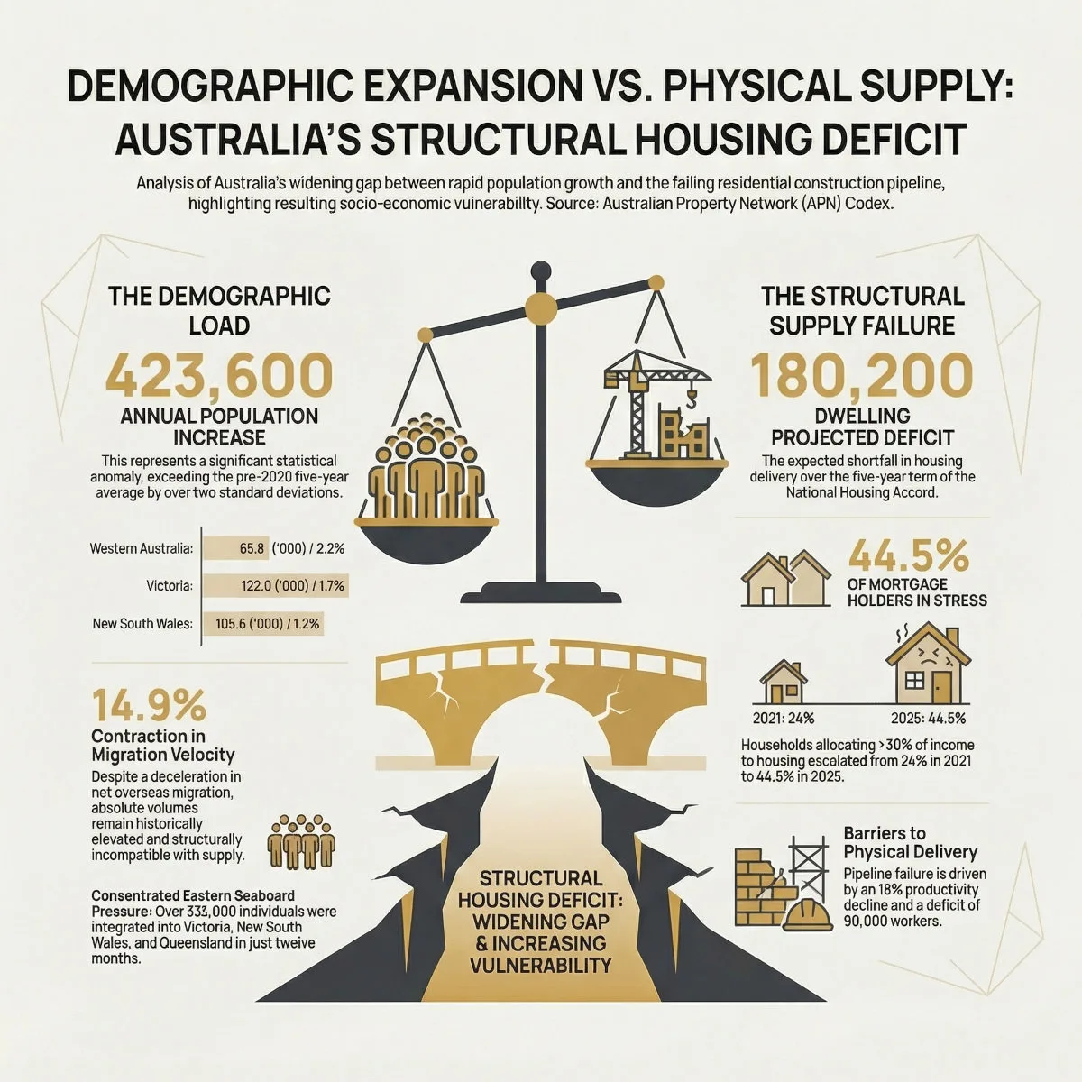 Demographic expansion outpaces supply delivery infographic