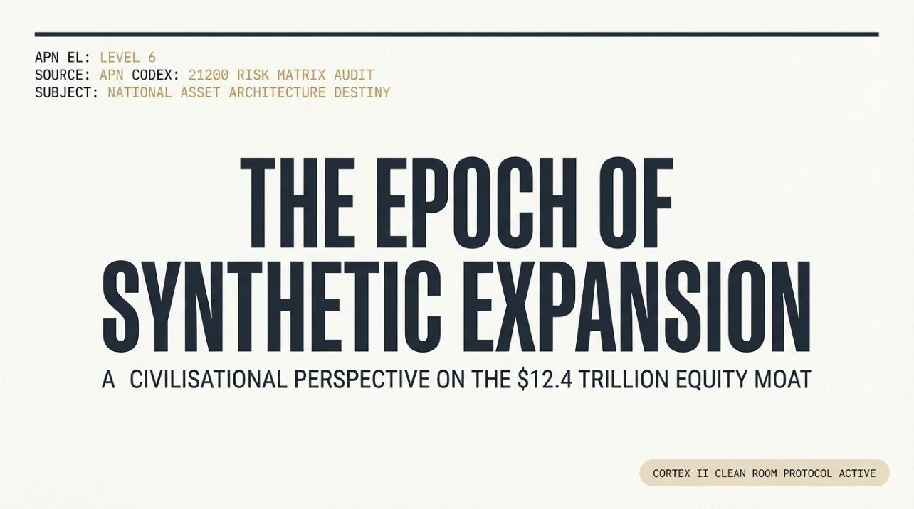 The Epoch of Synthetic Expansion: A Civilisational Perspective on the $12.4 Trillion Equity Moat