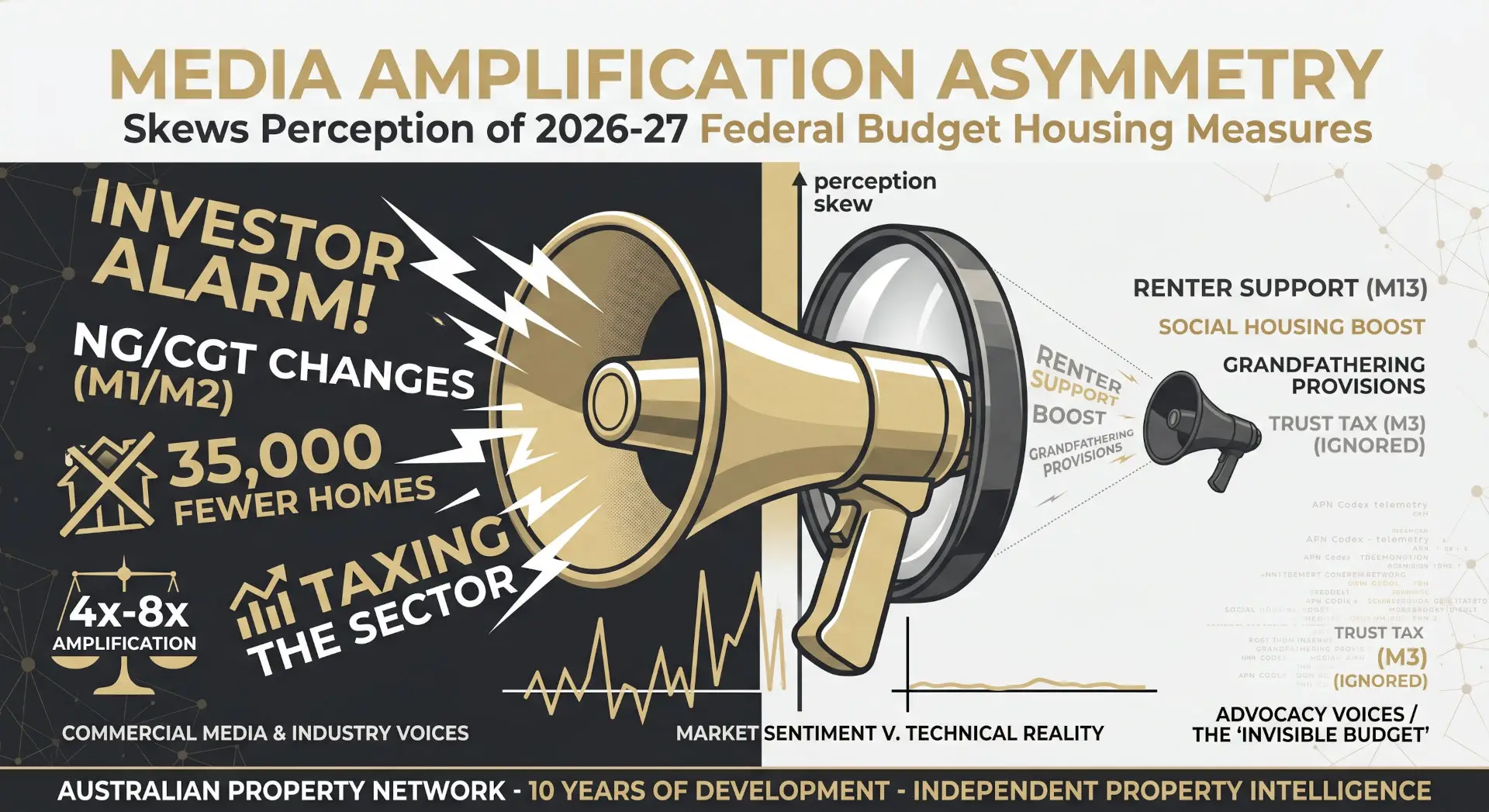 Media Amplification Asymmetry Skews Perception of 2026-27 Federal Budget Housing Measures
