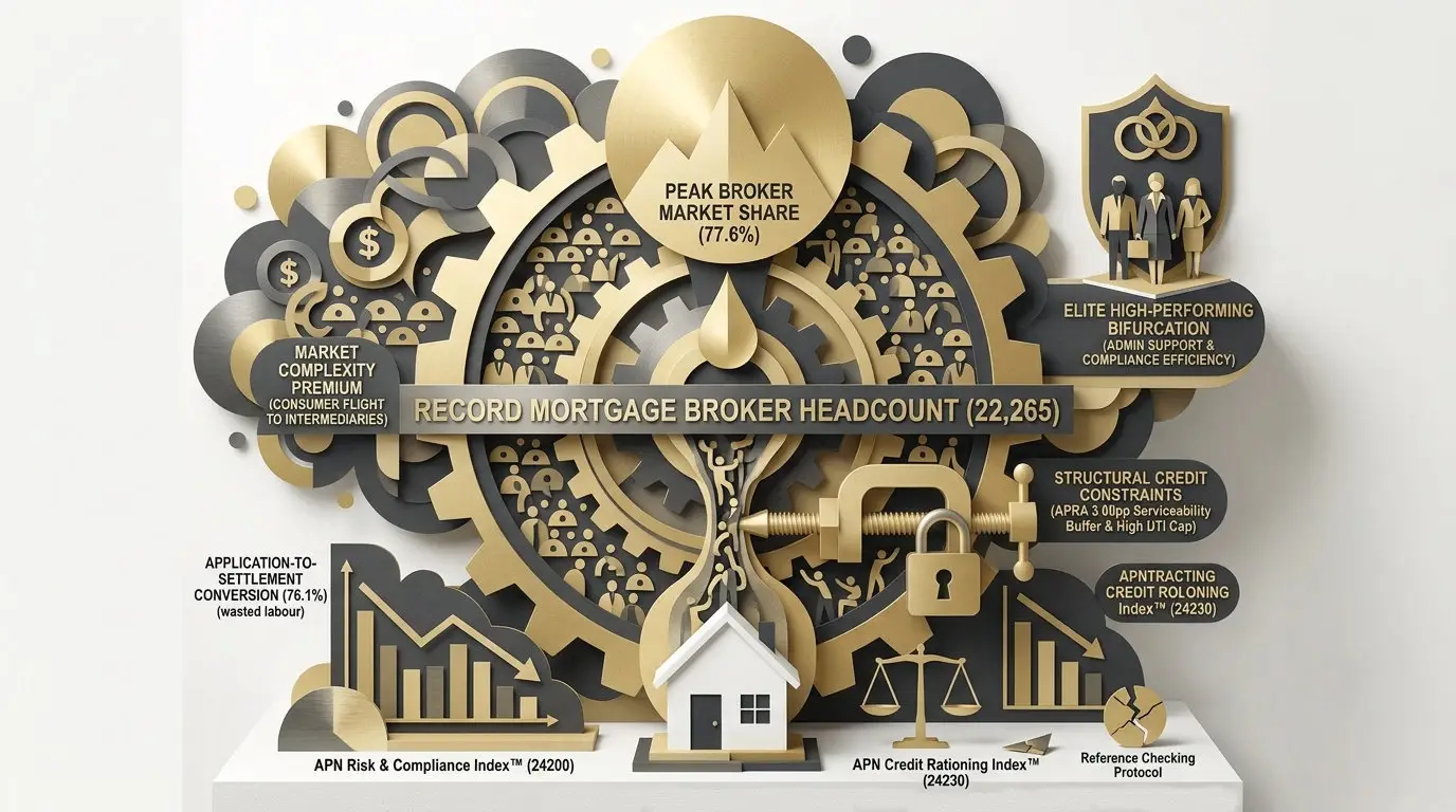Mortgage Broker Headcount Reaches Record High Amid Structurally Constrained Credit Environment
