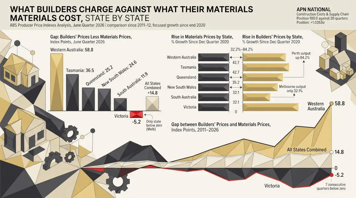 What Builders Charge Against What Their Materials Cost, State by State