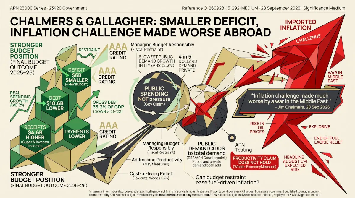 Chalmers and Gallagher: A Smaller Deficit, and an Inflation Challenge Made Worse Abroad