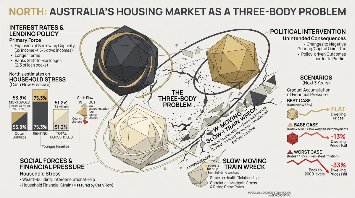 North: Australia’s Housing Market as a Three-Body Problem