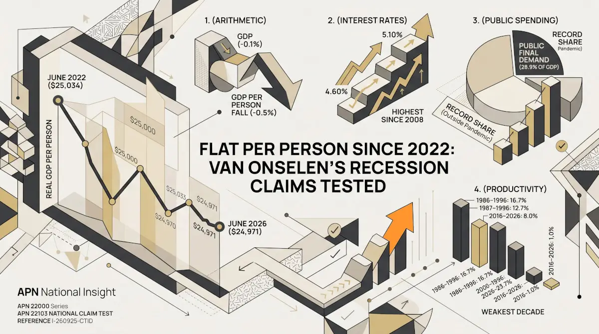 Flat Per Person Since 2022: Van Onselen’s Recession Claims Tested